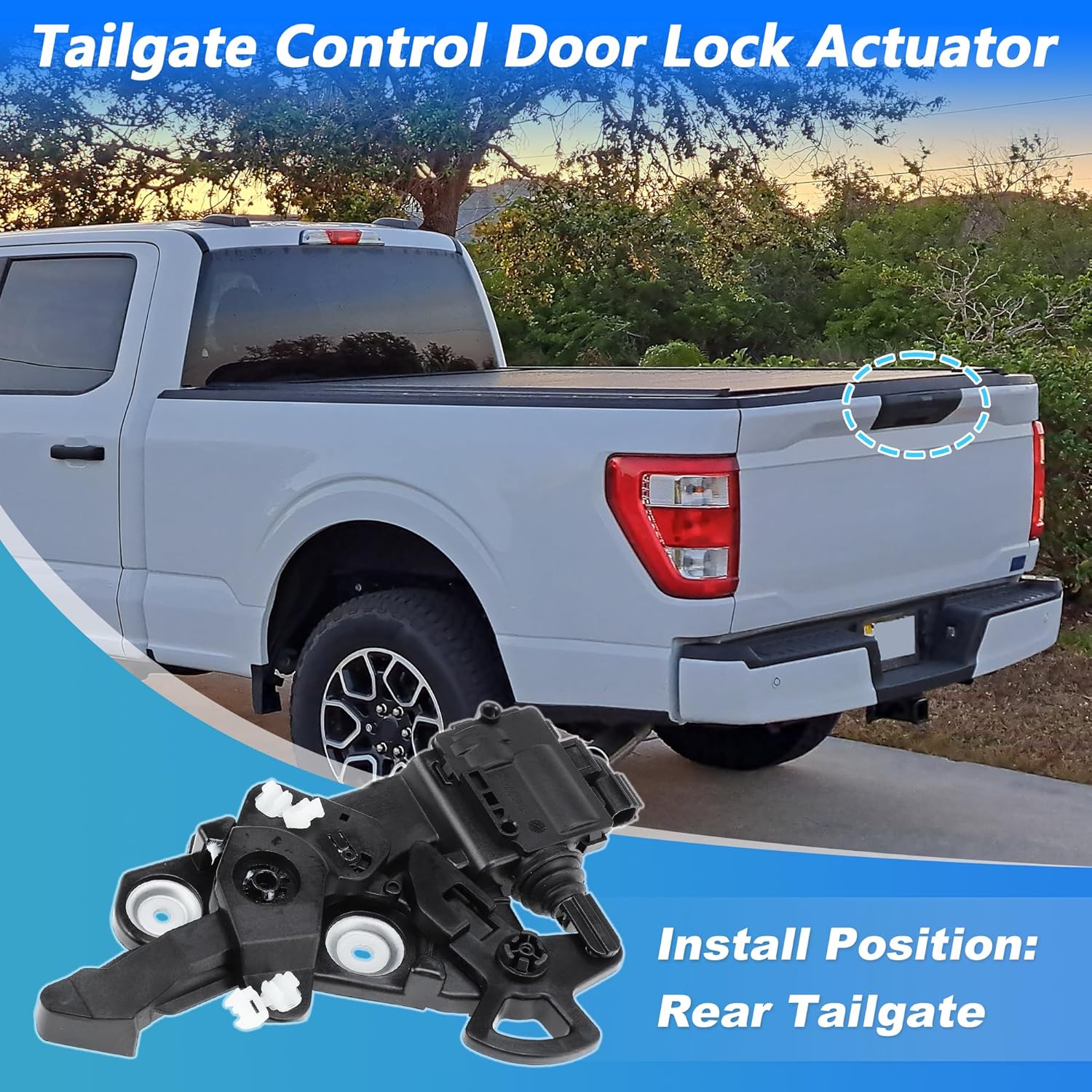 Power Tailgate Control Door Lock Actuator for Ford Maverick 2022-2024 for Ford for Ranger 2019-2024 JB3Z-9943170-A 2 Pin Rear Tailgate Door Control Unit