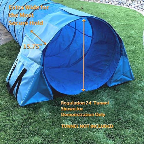 Miniatura 3 de Rise8 - Alforjas no restrictivas para estabilizar el túnel de agilidad del perro (azul)