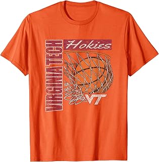 Virginia Tech Hokies Vintage Basketball 90's Orange T-Shirt