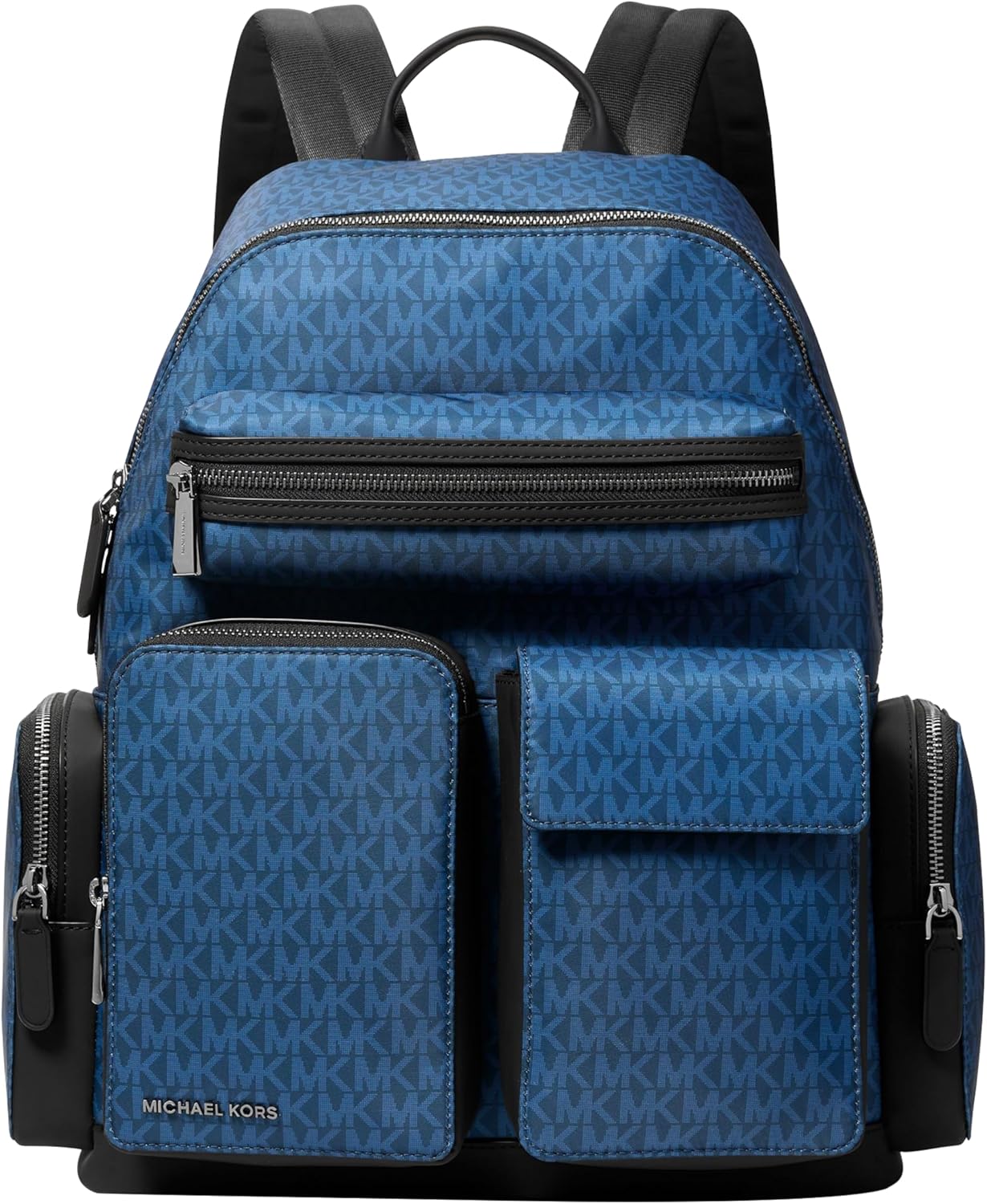 Michael Kors Men's Dakota Backpack, Silver-Tone Hardware/Signature Nylon, Black