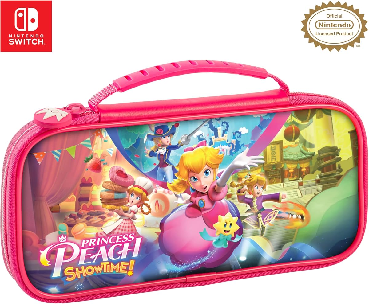 RDS Nintendo Switch Game Traveler Deluxe Traveler Case Designed for All Nintendo Switch Systems - Princess Peach ShowTime