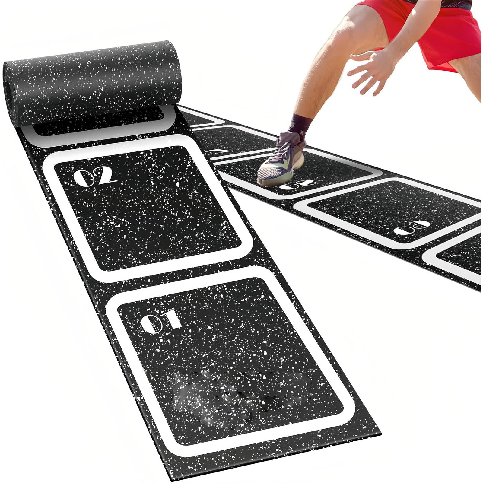 Agility-Leiter für Training, rutschfeste Gummi-Oberfläche, verbessert Schnelligkeit und Koordination für Fußball- und Fitness-Workouts