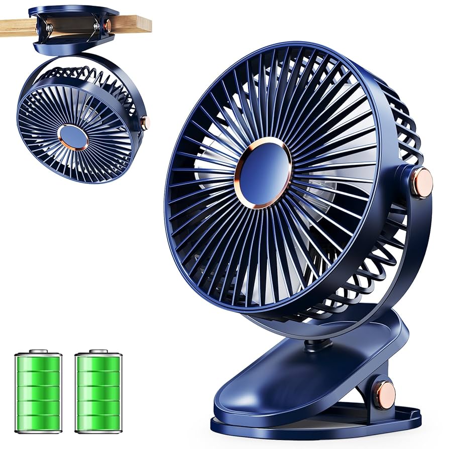 Amazon | iNeibo 卓上扇風機 クリップ 小型 USB扇風機 【4000mAh