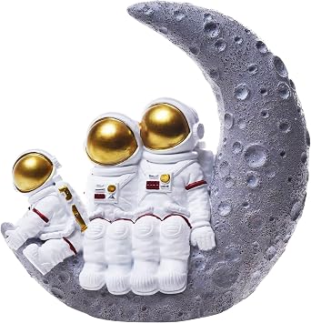 Astronaut Decor, Astronaut Family of 3 Figurines, 6.3 Inch