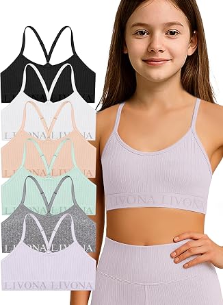 Seamless Bralette Set - Soft Training Bras & Sports Bras for Teens, Comfortable Wire-Free Bras for Girls