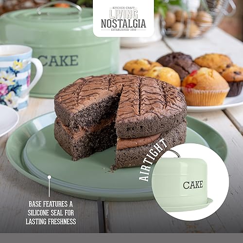 Miniatura 5 de Kitchen Craft Living Nostalgia - Caja hermética para pasteles, 11.2 x 7.1 in, color verde salvia inglesa