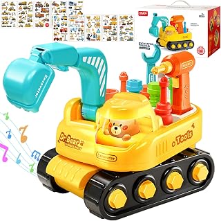 Youyike Montessori Schraubbrett Bagger mit Bohrmaschine