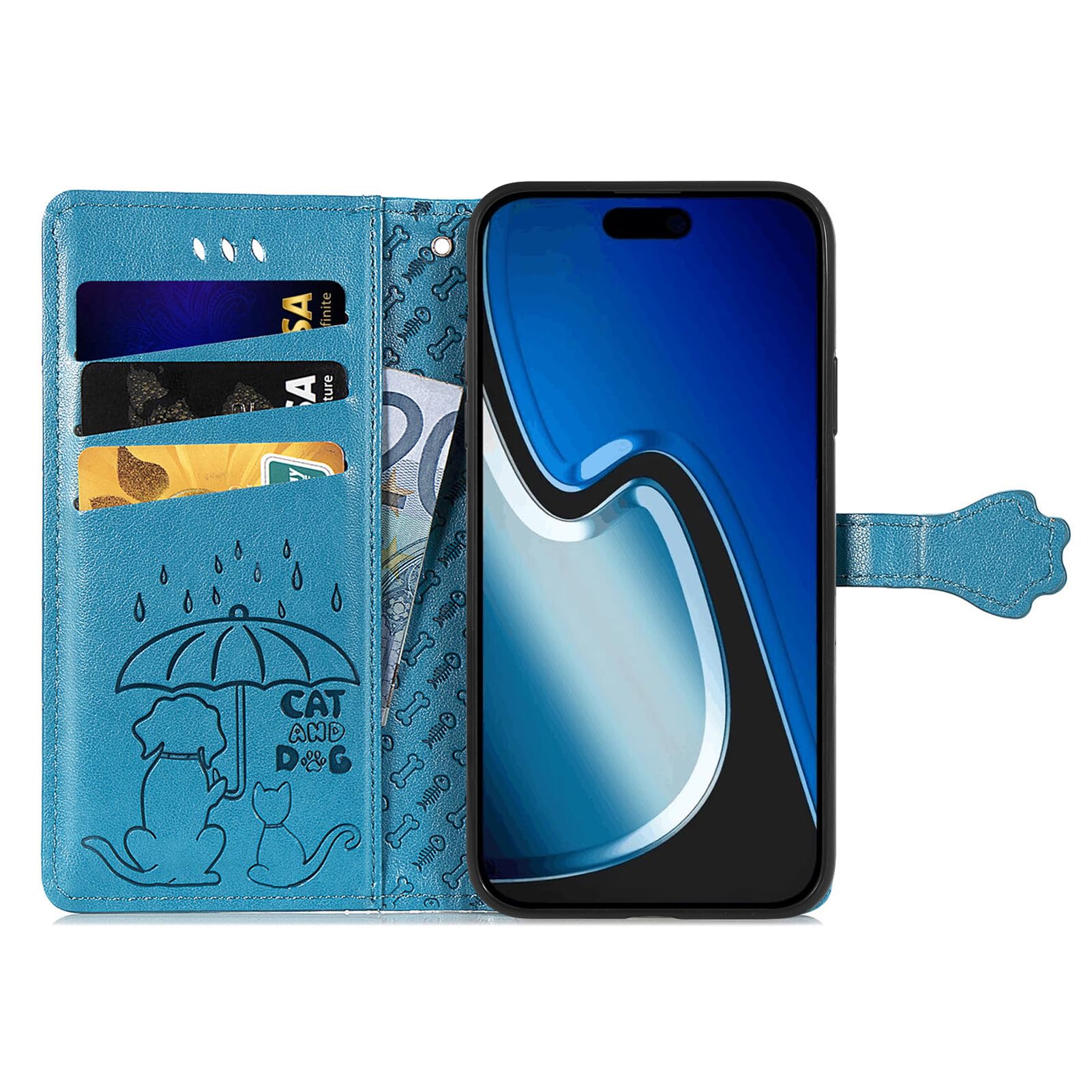 Cover Compatibile con iPhone 15 Pro Max Custodia Pelle