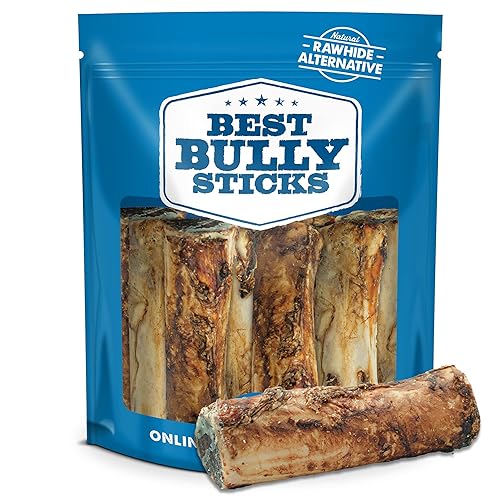 Best Bully Sticks Marrow Bones for Dogs - 8 Count (Pack of 1) - USA Packed, Healthy Snack, Grass-Fed Beef, Long-Lasting - Large Breeds - Natural Scent - 8 Count (Pack of 1)