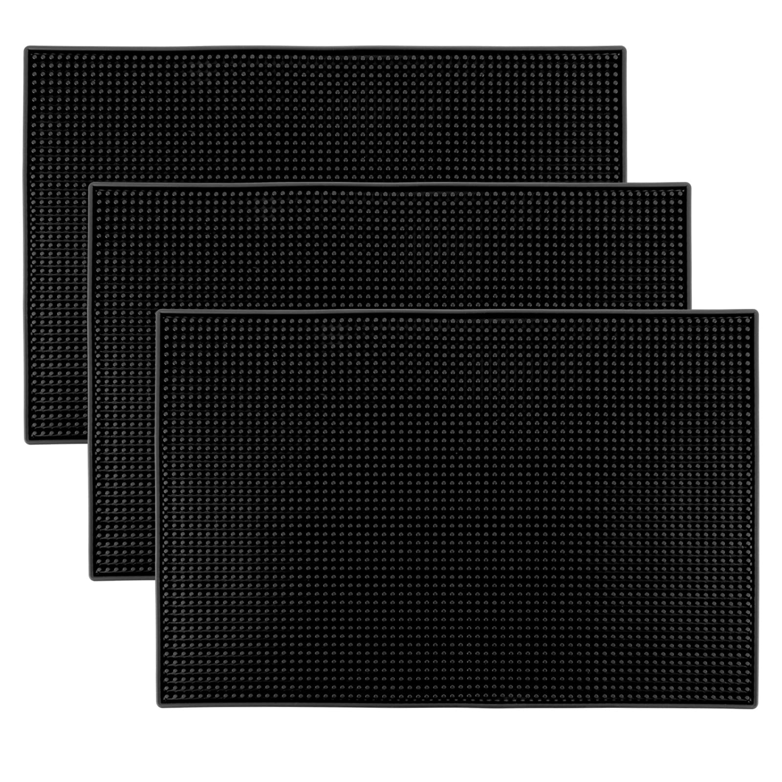 GBACHOOSE 3Pcs 45x30cm PVC Bar Mat, 18”x 12”Thick Durable and Stylish Home Bar Accessories