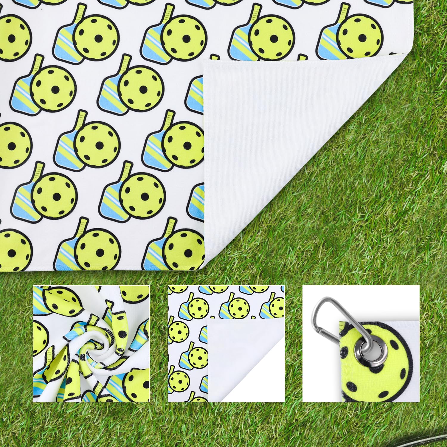 PEUTIER Pickleball Towel & Carabiner Clip - Image 3
