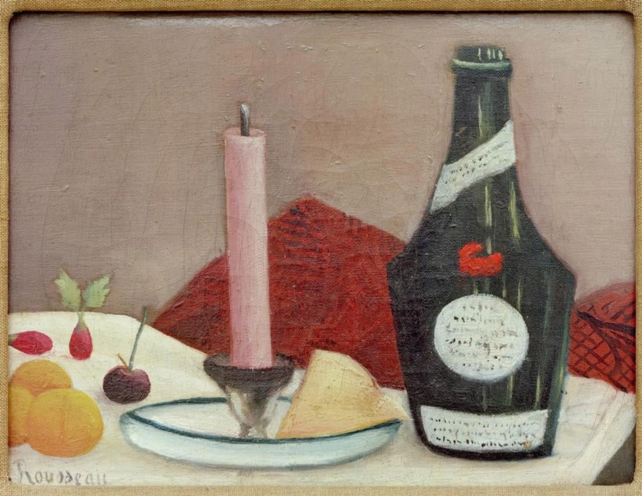 Serendipitp No Frame Vintage Wall Art Canvas Nordic Poster Canvas Print Picture The Pink Candle By Henri Rousseau Wall Art Poster For Home Decor 60X90cm
