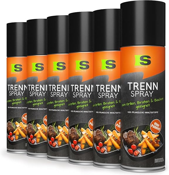 1 x 400ml Spraytive BBQ Trennspray - Zum Grillen, Braten & Backen - Trennfett, Antihaftspray, Non Stick Spray für Weber Grills, Tefal, Plancha Grills, Sandwich Maker - 1