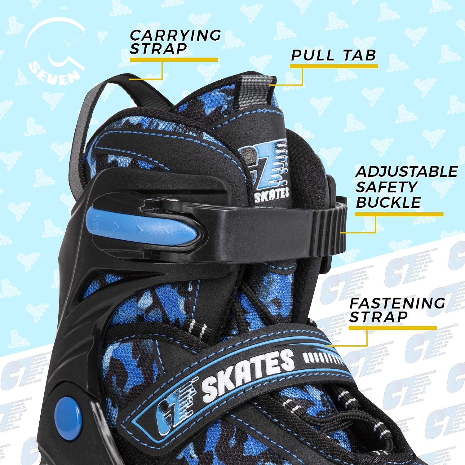 C SEVEN C7skates Adjustable Inline Skates for Youths
