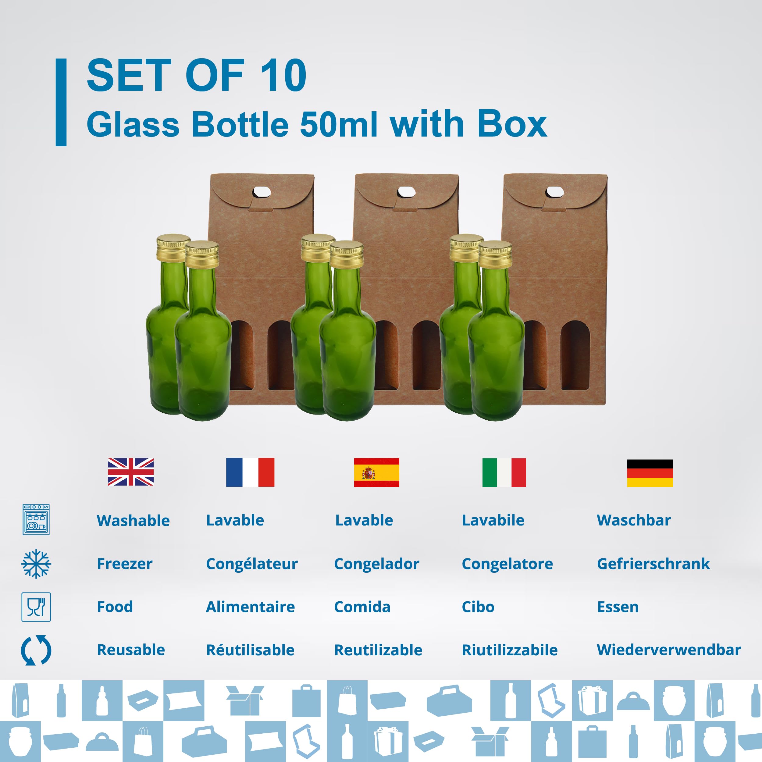 Espirito Rebelde Lot De 20 Mini Bouteilles Porto 50 Ml Avec Bouchon Doré – Mignonnettes Verre Pour Cadeaux, Mariages & Échantillons Mignonnettes Porto Bouchon Vis