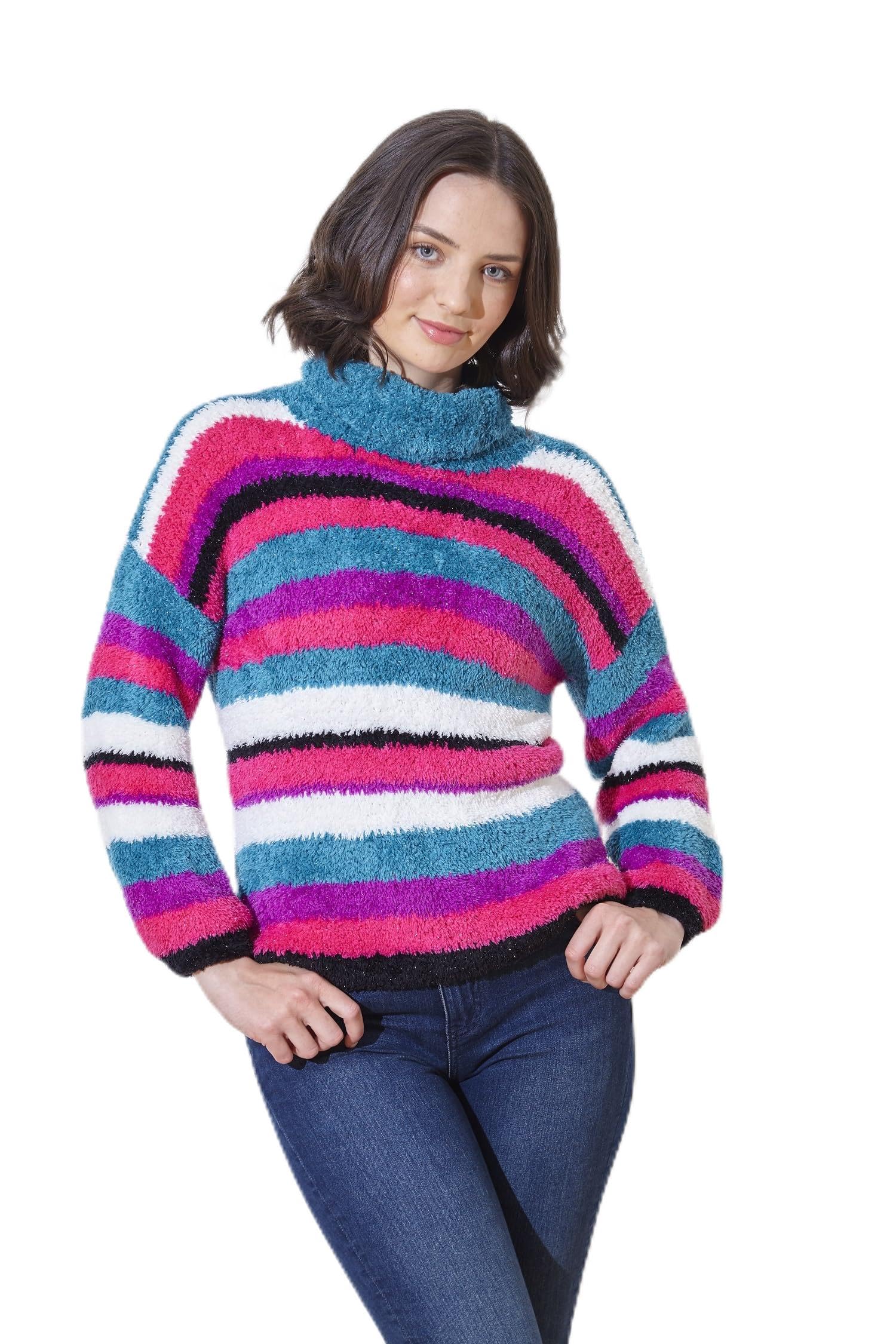 King Cole Ladies Knitting Pattern Truffle Glitz Woman’s Sweater & Cardigan (6053)