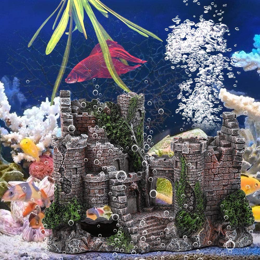 Gavigain Aquarium Decor Resin Hide House Fish Tank Ornamentsdecor for Aquarium Simulation Resin
