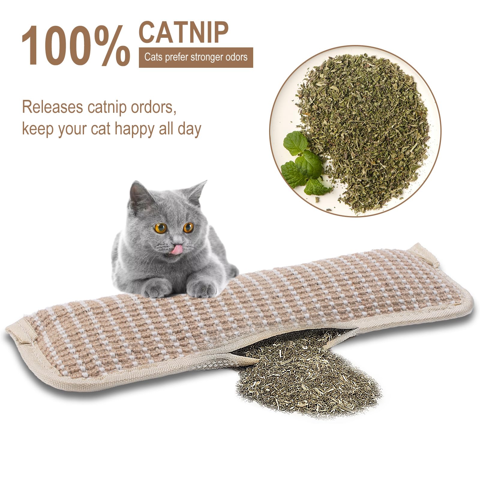 MewZoo Catnip Toys, Cats Chew Toy Sisal, Catnip Toys for Indoor Cats & Kitten - Image 3