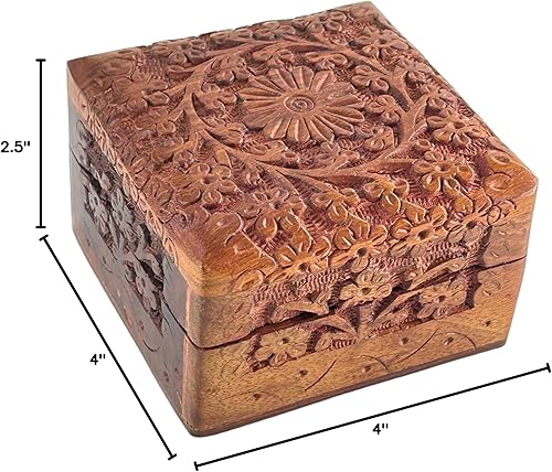 Miniatura 8 de Caja de recuerdos de madera hecha a mano, organizador de joyas, ideas de regalo únicas para hombres y mujeres, caja de almacenamiento decorativa