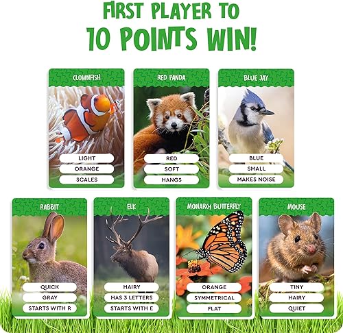 Miniatura 5 de National Geographic - Búsqueda del tesoro para niños rasgos de animales, juego de cartas familiar para interiores y exteriores para niños y niñas,