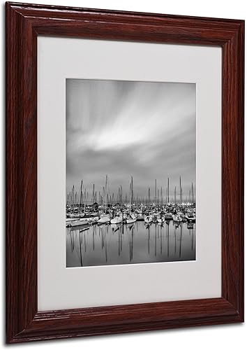 Miniatura 1 de Geoffrey Ansel Agrons - Arte enmarcado mate de bosque nocturno en marco de madera, 11 x 14 pulgadas