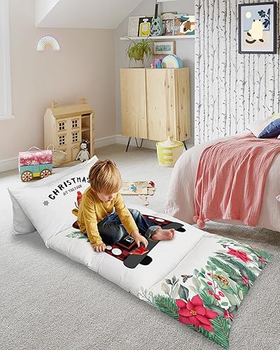 Miniatura 5 de Funda de almohada de suelo, funda para tumbona de colchón, cojín reclinable de Feliz Navidad, perfecto para leer, ver la televisión, fiestas de