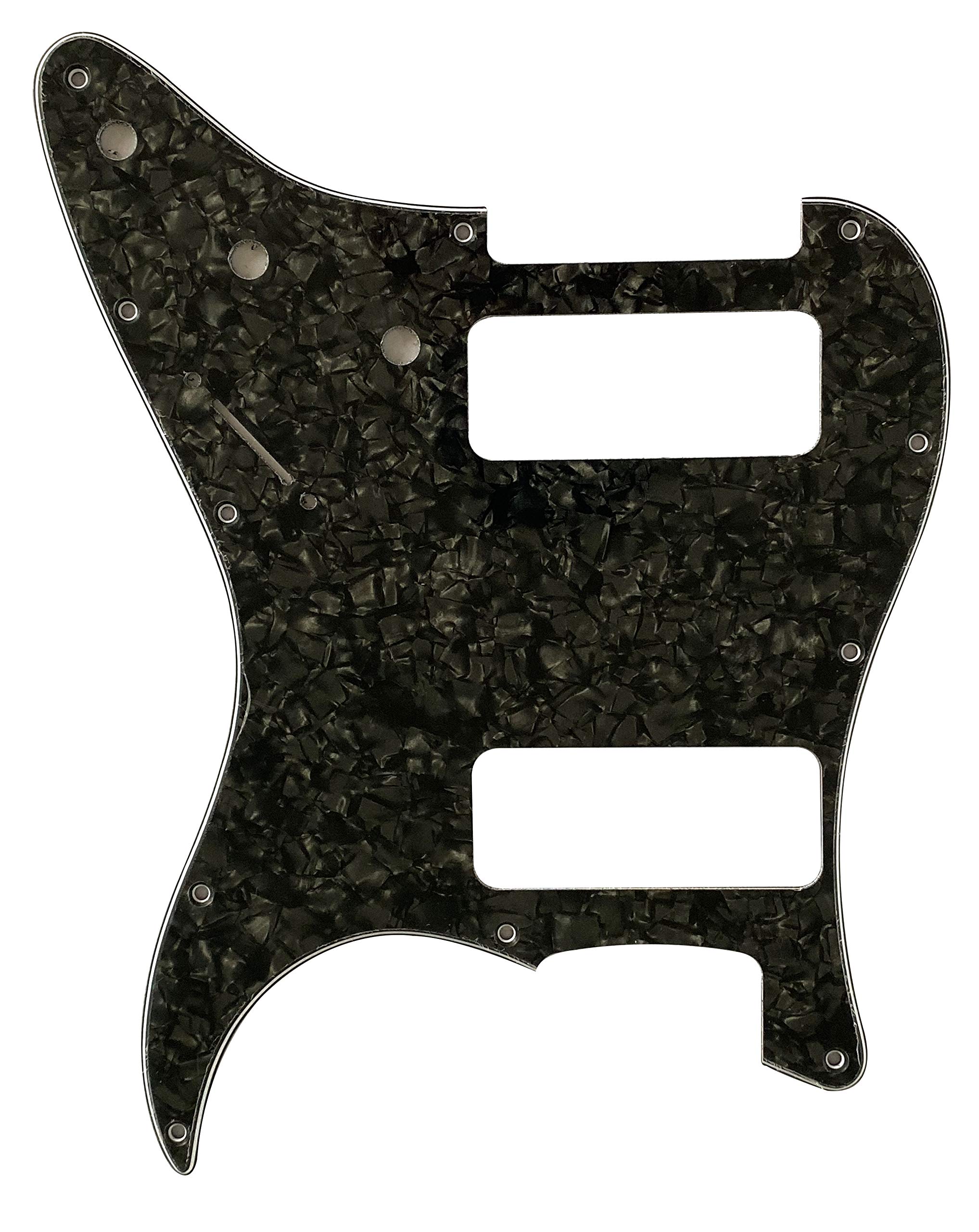 Custom Guitar Pickguard For Fender Stratocaster Strat P90 2 Pickup Scratch Plate (4 Ply Black Pearl)
