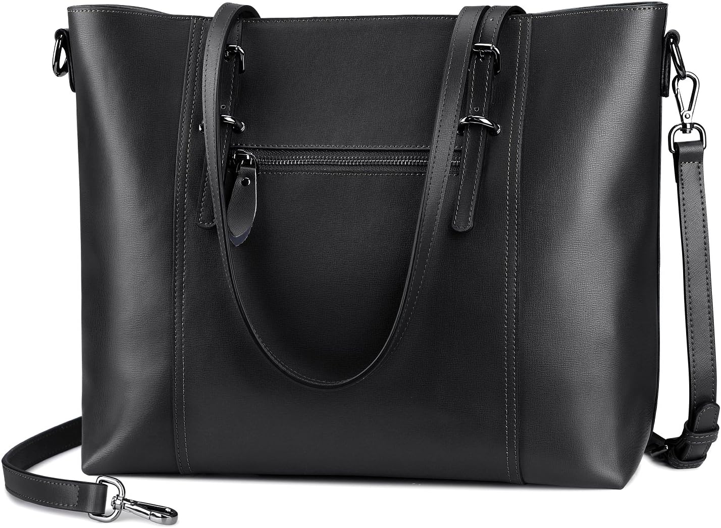 Exclusive Discount 🔥 S-ZONE 15.6 inch Leather Laptop Tote Bag for Women Large Computer Shoulder Purse 70% Off Discount S-ZONE 15.6 inch Leather Laptop Tote Bag for Women Large Computer Shoulder Purse
