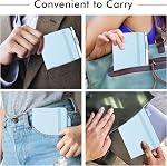 feela 15 Pack Pocket Small Notebooks Bulk, Mini Cute Notepads Hardcover College Ruled Lined Journals with Pen Holder for School Business Memos, with 15 Black Pens, 3.5”x 5.5”, A6, Light Blue