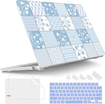 Tuiklol for MacBook Air 13 inch Case M5 2026 M4 2025 M3 2024 M2 2022 Release Model A3449 A3240 A3113 A2681,Plastic Hard Shell Cover for MacBook Air 13.6 with Touch ID, Patchwork Floral