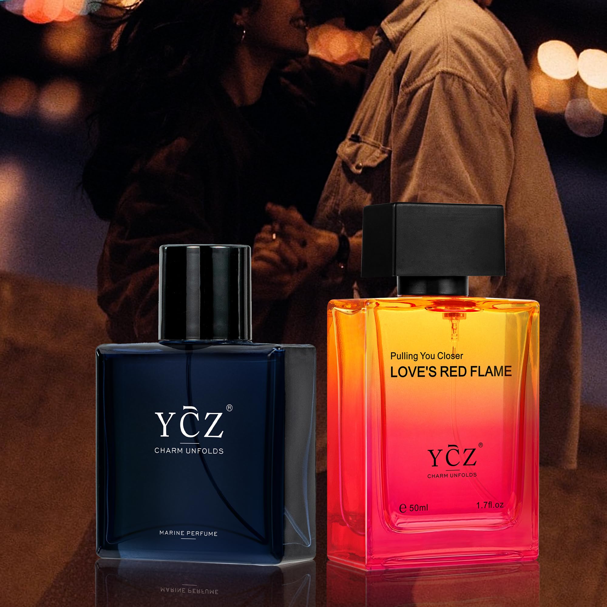 Ycz Parfum Herren Set 2x50ml,Langanhaltend Eau de Parfüm Herren Duft mit Orientalische Holz und Würziger Holzduft,Eignet sich für viele Anlässe und ist das perfekte Geschenk für den Gentleman