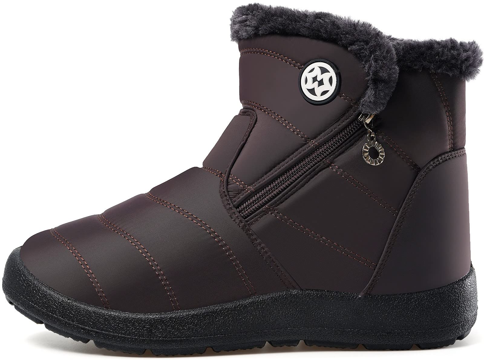 Hsyooes Stivali Donna Invernali Stivaletti Moda Stivali da Neve Foderato Caldo Scarpe da Inverno Impermeabili