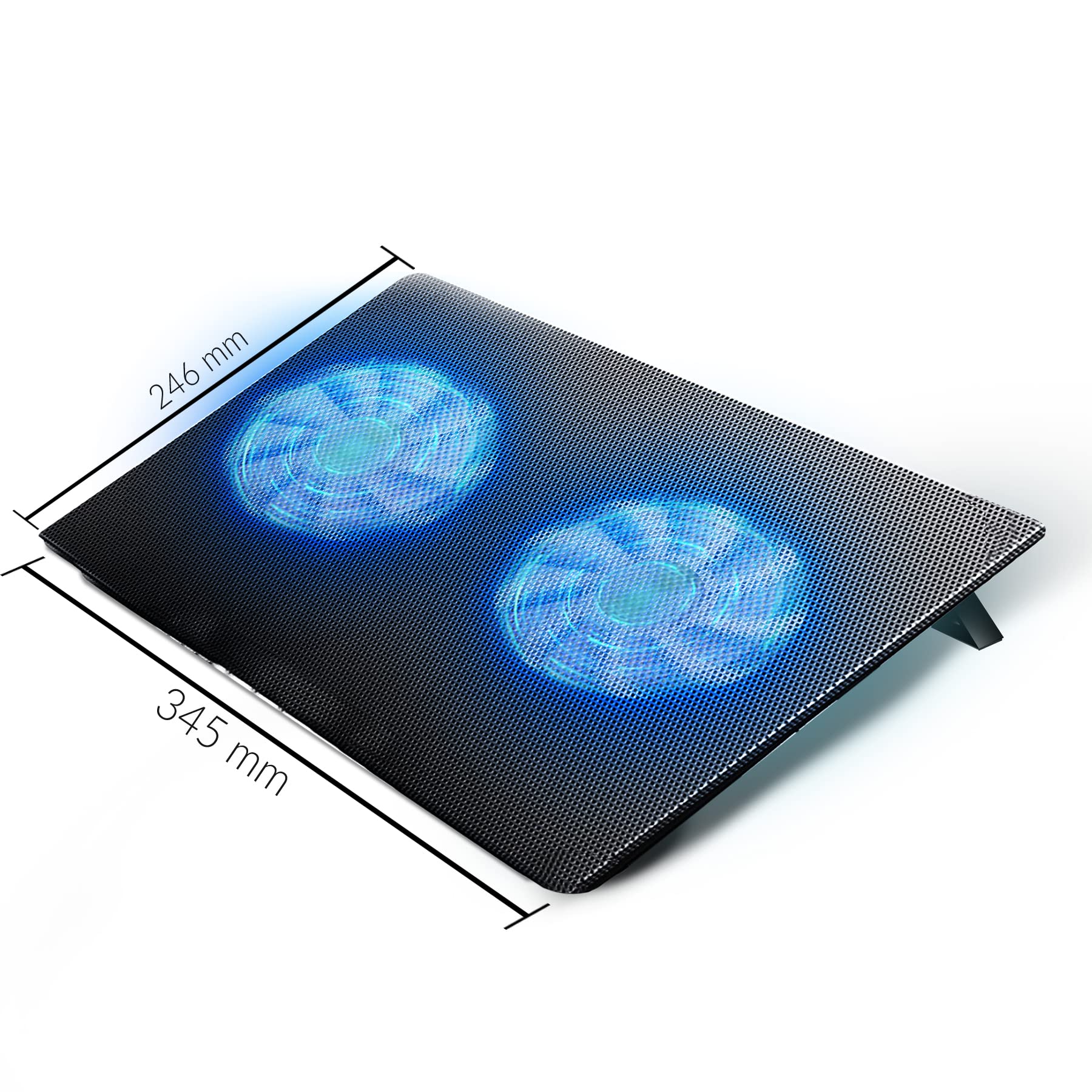 Retoo Base di raffreddamento per laptop 12-15 pollici LED con 5 ventole per evitare il surriscaldamento, pad di raffreddamento per computer portatile, PS3 PS4 PS5 Xbox One nero