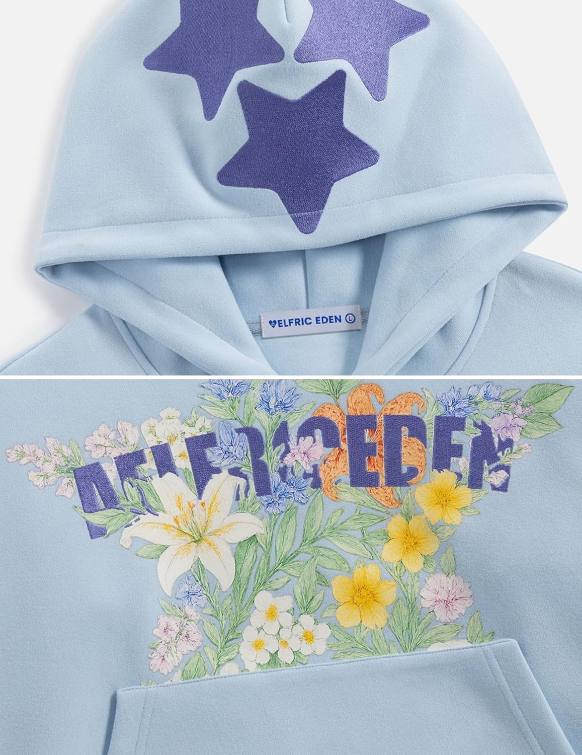 Aelfric Eden Floral Eden Star Pullover Hoodie Graphic Hoodies Y2k Oversized Hooded Sweatshirt Unisex - Image 6