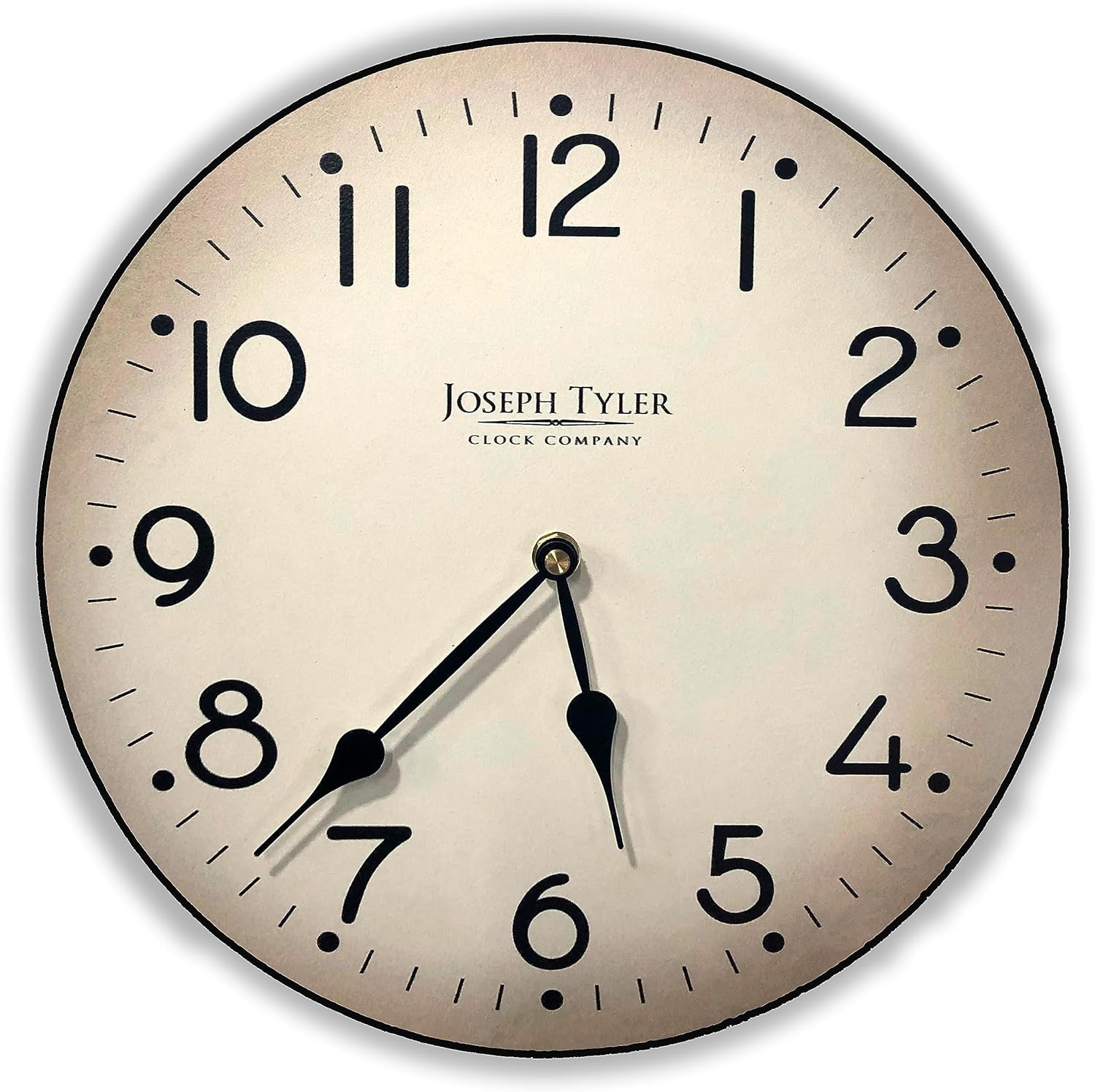 Hamilton Parchment Wall Clock | Ultra Quiet Quartz Mechanism | Hand Made in USA Beautiful Crisp Lasting Color | Comes in 8 Sizes | 12-Inch