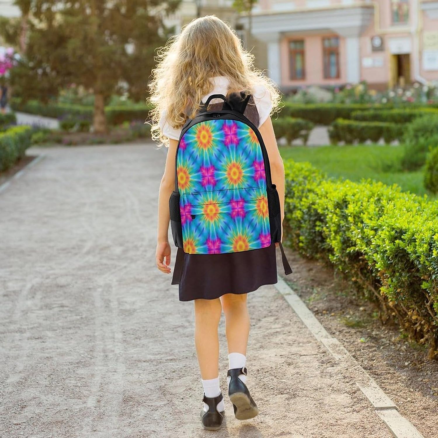 Tie‑Dye Mandala Backpack Lightweight Backpacks Work Bag