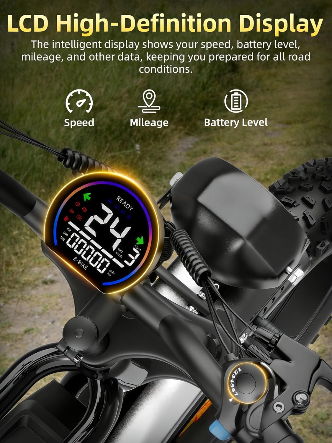 Close-up of the DEEPOWER S20 electric bicycle's high-speed brushless motor.