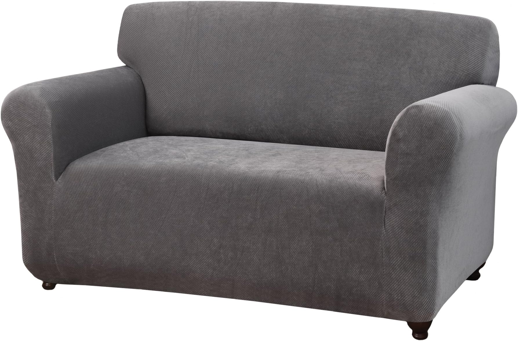 MadisonLove-CHL Kathy Ireland Day Break Loveseat Slipcover, Charcoal