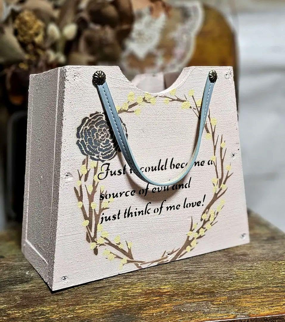 バック型ウッドプランター♪ウッド雑貨　リメイク鉢　プランター多肉　ガーデニング バック型ウッドプランター♪ウッド雑貨 リメイク鉢 プランター多肉