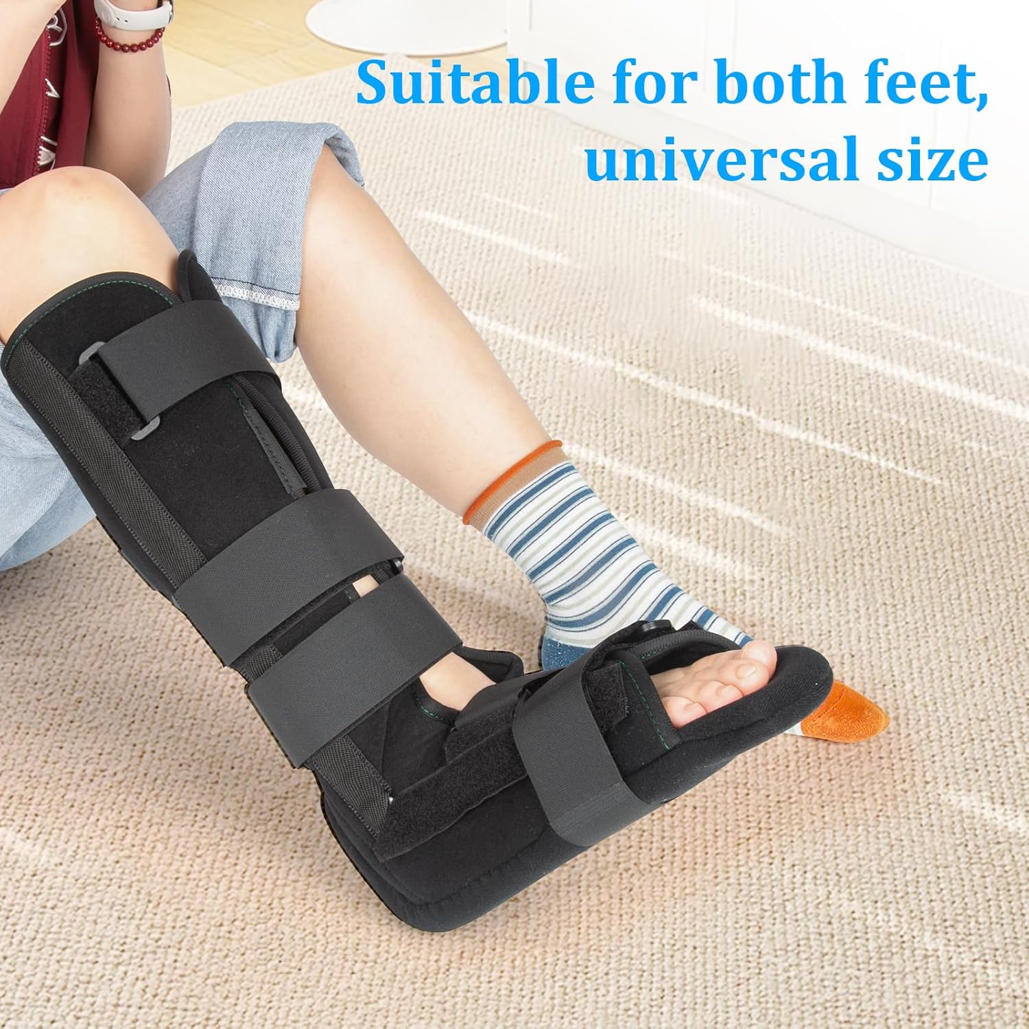 Unisex Foot Brace Night Splint, Solid Support, Cover Calf, Tibia Fibula Ankle Brace for Sleeping, Adjustable Tibia Fibula Ankle Protector for Ligament Sprain, Fracture Recovery Support, for Left/Right - Image 5