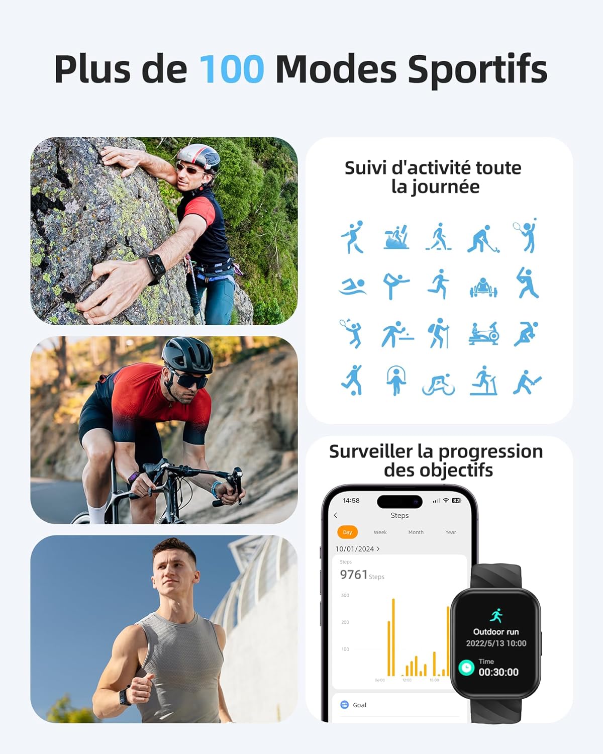 Person sleeping with Parsonver FF2 Smartwatch tracking sleep data