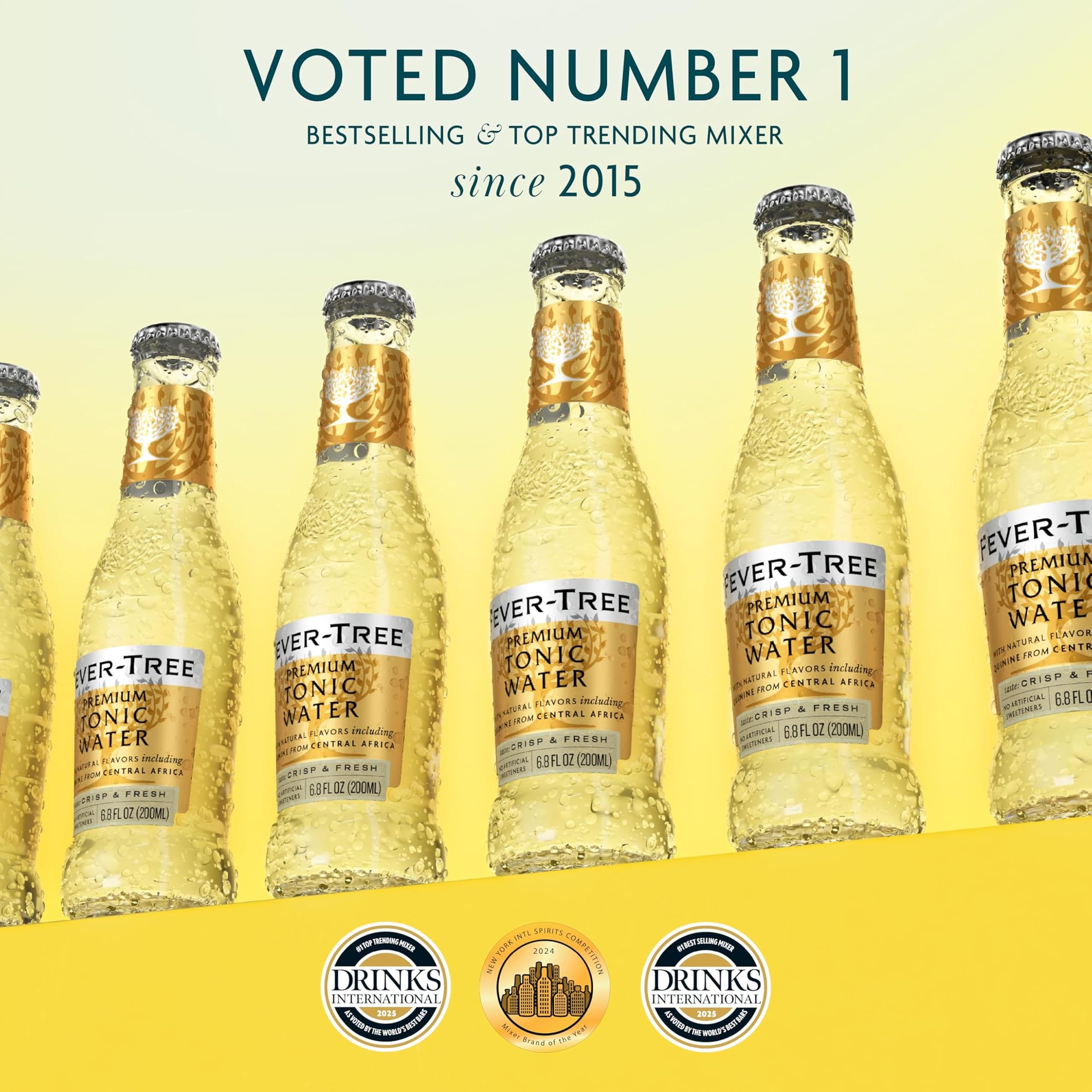 Tónica Fever-Tree, Premium Indian Tonic Water - Botellas de cristal de 200 ml (24 unidades)