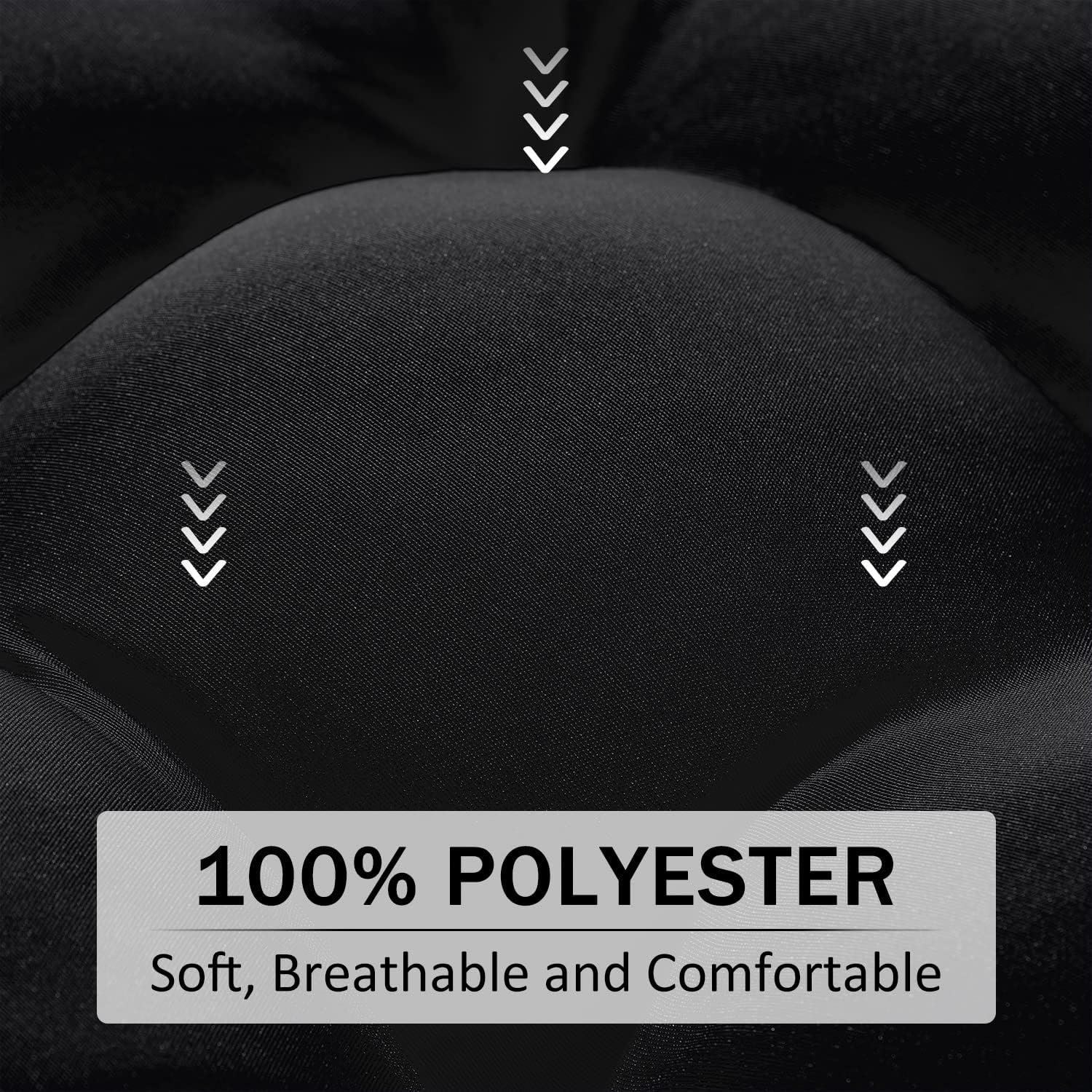 downluxe Outdoor Chair Cushions, Waterproof Tufted Overstuffed U-Shaped Memory Foam Seat Cushions for Patio Funiture, 19" x 19" x 5", Black, 2 Pack
