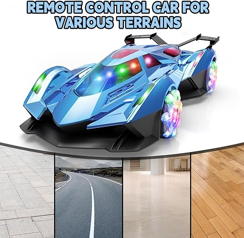 Miniatura 6 de SASBSC Lamb - Auto de control remoto para niños de 4-7, 8-12, autos a control remoto con rotación de 360, aerosol, música y luces 112, juguetes de