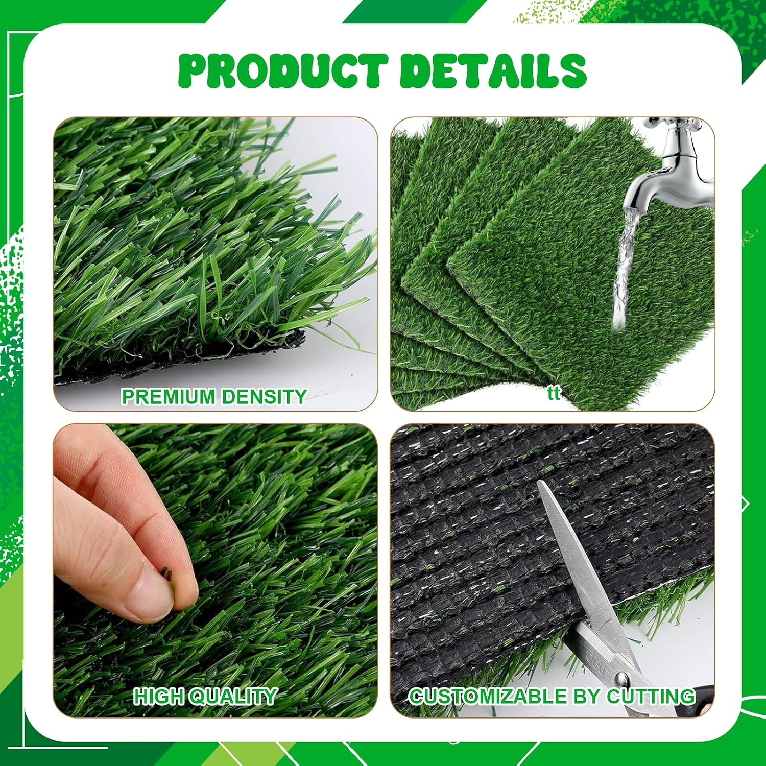 42 Pcs Soccer Party Table Decorations Kit 6 Set Soccer Table Centerpieces Decor Includes 6 Artificial Grass Mats 6 Mini Soccers 6 Gold Trophy 3 Set Soccers Team Model for Sport Birthday Party Decor