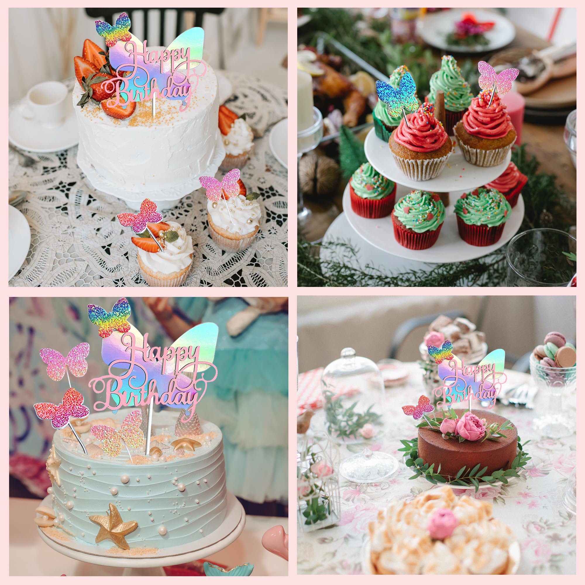 7 Mini Figurine Carine Per Decorare Torte E Cupcake - Topper Festivo Colorato Per Compleanni E Feste - Foto 6