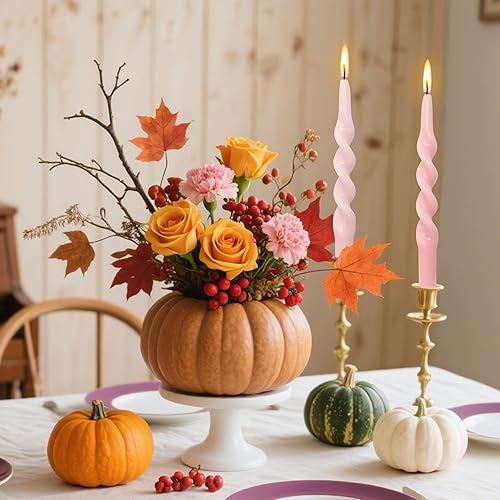 Miniatura 10 de Velas cónicas en espiral, color verde, velas trenzadas, sin perfume, para decoración del hogar, bodas, estaciones festivas, vacaciones