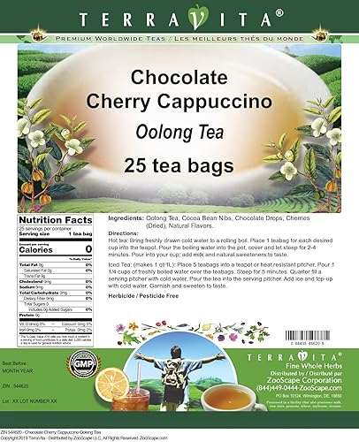 Miniatura 2 de Chocolate Cereza Cappuccino Oolong Tea (25 bolsitas de té, ZIN 544620)
