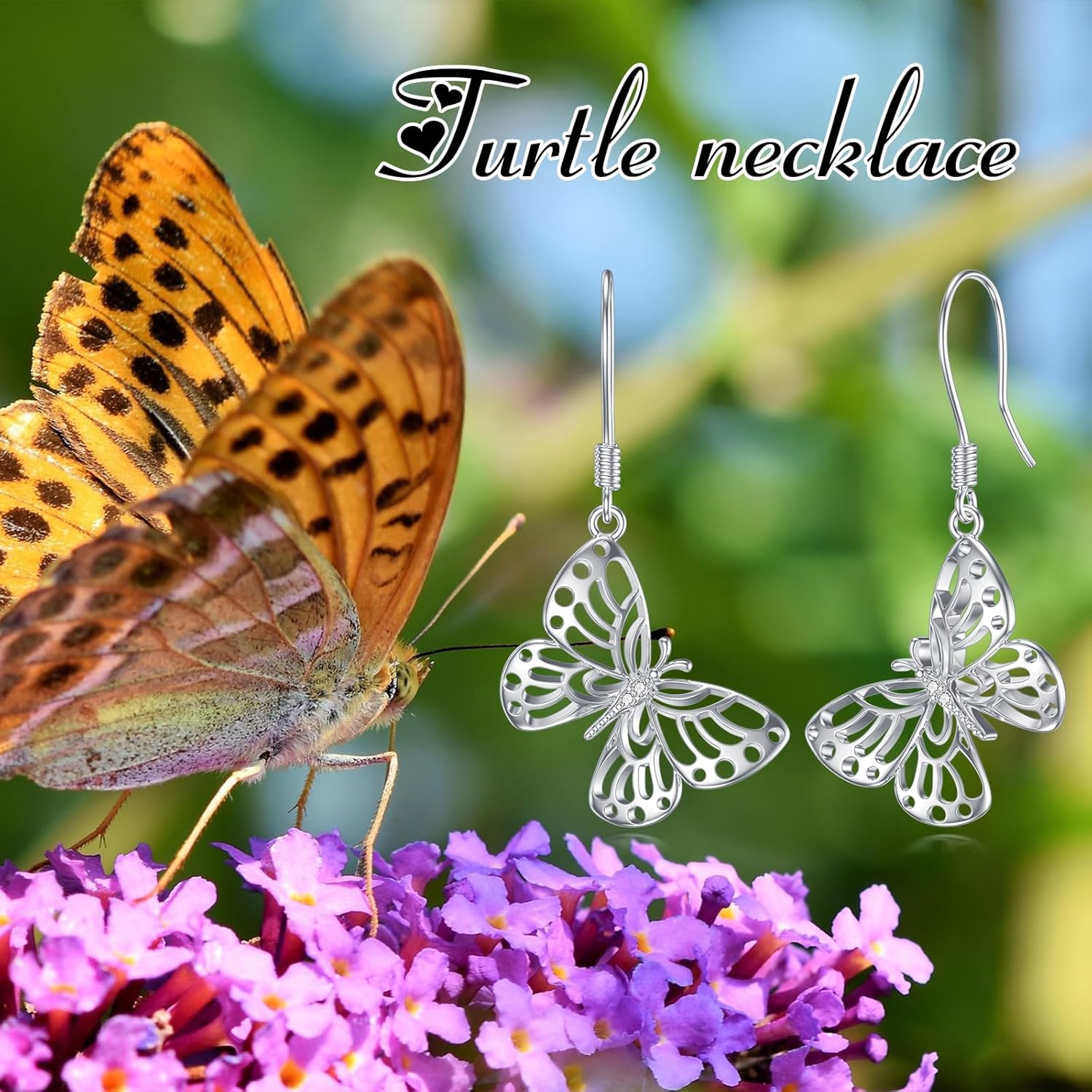 Diamond Butterfly Dangle Earrings for Women 925 Sterling Silver Butterfly Earrings Diamond Earrings Jewelry Gifts for Women