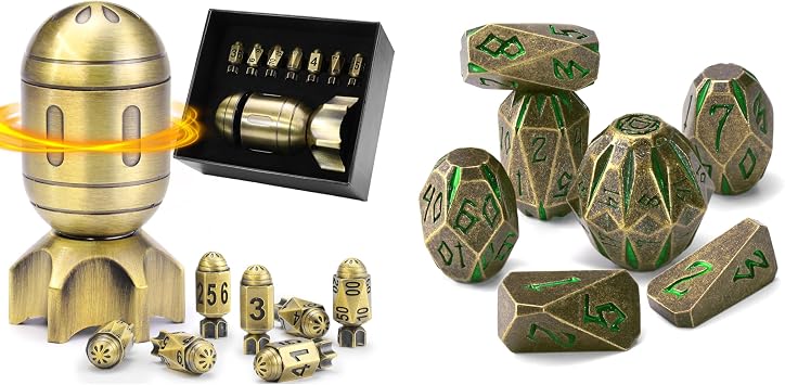 Spinning Missile Set & Stonehenge DND Dice Set for DND Dungeons and Dragons Dice Set